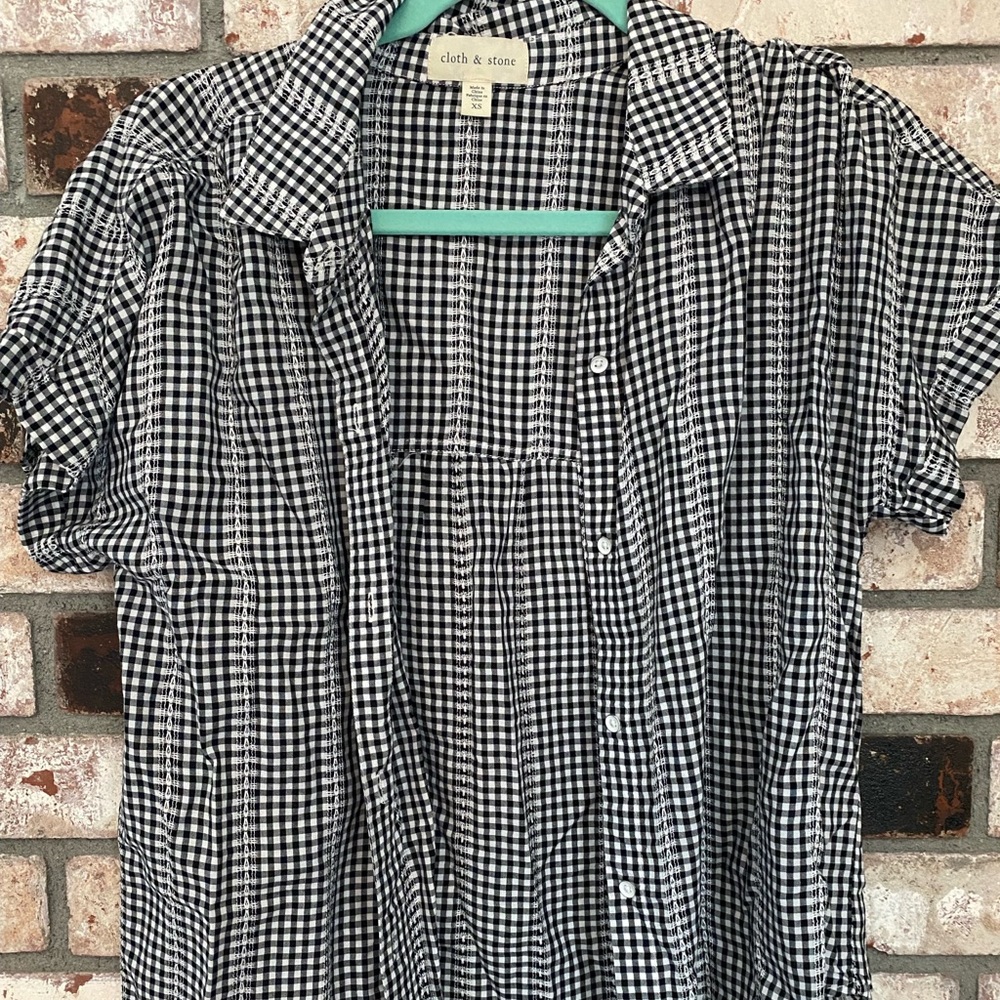Cloth & Stone Plaid top
